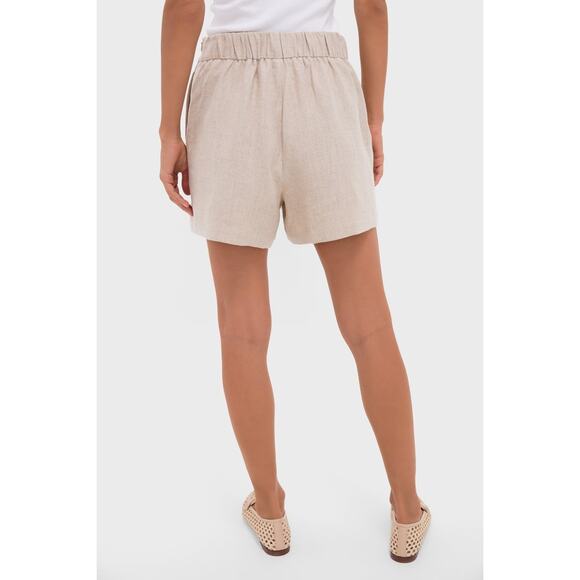 TUCKERNUCK Tan Linen Shipley Shorts Size S NWT Retail $178 Tuckernuck - Picture 2 of 8